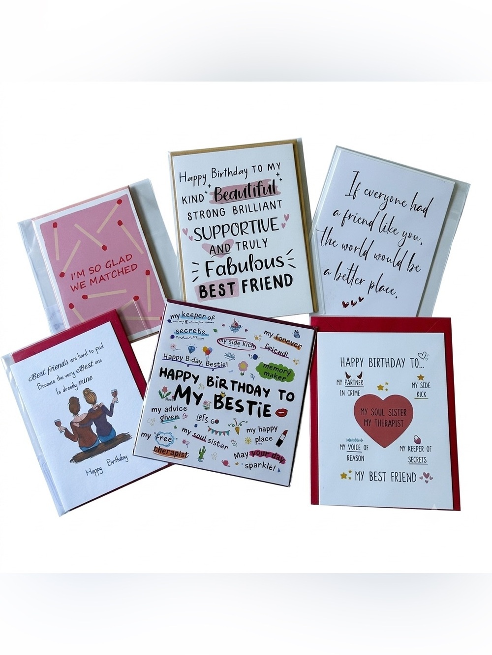 Best Friend Blank Greeting Card Assortment Bundle